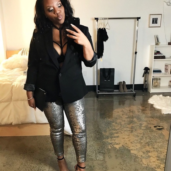 UO SEQUIN LEANDRA LEGGING SZ L - Picture 4 of 4